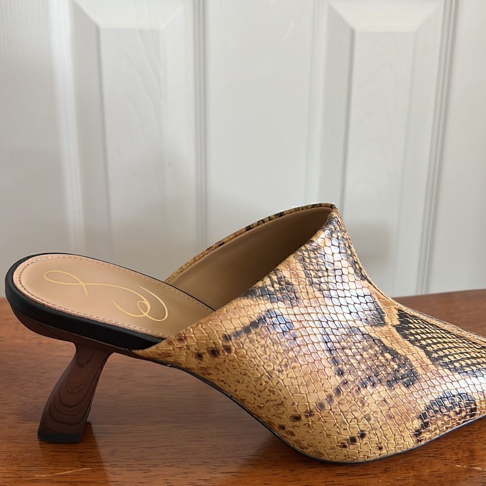 Sam Edelman Skya Snakeskin Print Embossed Leather Mules - Picture 5 of 15